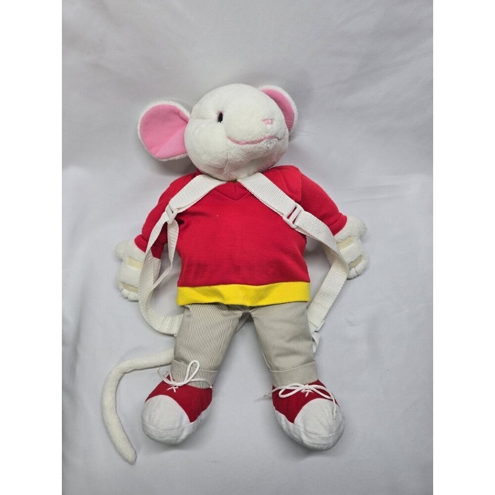 Wildkin 1999 Stuart Little Plush with Red and yellow Backpack 18" Length READ